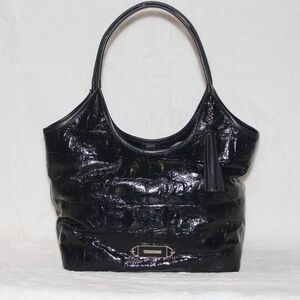 NWT BRAHMIN Melora Blue Castle View Leather Tote Carryall Shoulder Bag